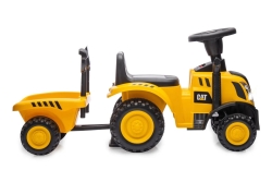 Jamara Rutscher Caterpillar Traktor mit Anhänger 2in1 gelb