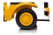 Jamara Rutscher Caterpillar Traktor mit Anhänger 2in1 gelb