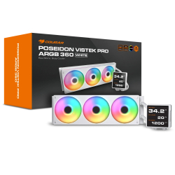 COUGAR CPU Wasserkühlung Poseidon Vistek Pro 360,ARGB,Weiß