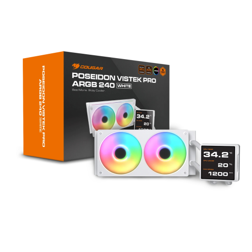 COUGAR CPU Wasserkühlung Poseidon Vistek Pro 240,ARGB,Weiß