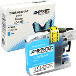 Ampertec Tinte kompatibel mit Brother LC-223C cyan