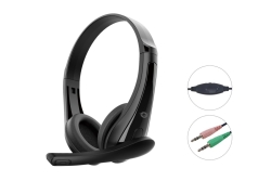 CONCEPTRONIC Headset Stereo AUX/Mikro/Bedien. 1.80m sw
