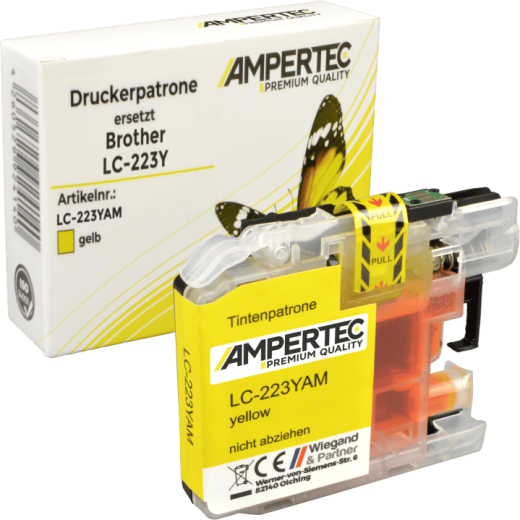 Ampertec Tinte kompatibel mit Brother LC-223Y yellow