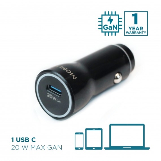 Mobilis Energia Charger 20W Car Charger USB-C Soft Bag