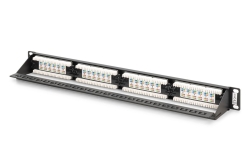 DIGITUS Patchpanel 1U 24-Port LSA Cat6 8P8C ungeschirmt