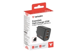 Verbatim GaN III Essentials Charger 3 Port 65W USB-A/C black