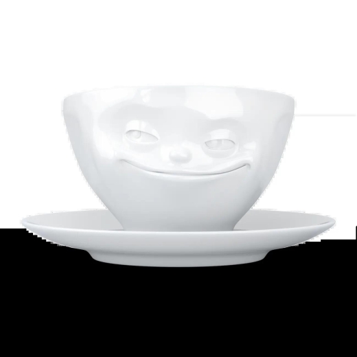 FIFTYEIGHT Kaffeetasse 200ml - Grinsend weiß