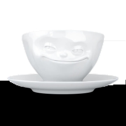 FIFTYEIGHT Kaffeetasse 200ml - Grinsend weiß