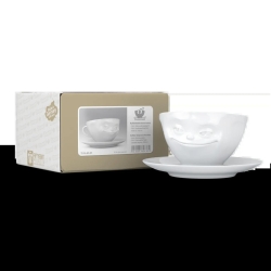 FIFTYEIGHT Kaffeetasse 200ml - Grinsend weiß