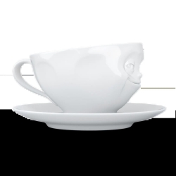 FIFTYEIGHT Kaffeetasse 200ml - Grinsend weiß