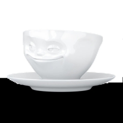 FIFTYEIGHT Kaffeetasse 200ml - Grinsend weiß