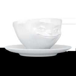 FIFTYEIGHT Kaffeetasse 200ml - Grinsend weiß