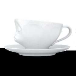 FIFTYEIGHT Kaffeetasse 200ml - Küssend weiß