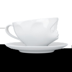 FIFTYEIGHT Kaffeetasse 200ml - Küssend weiß