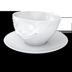 FIFTYEIGHT Kaffeetasse 200ml - Glücklich weiß