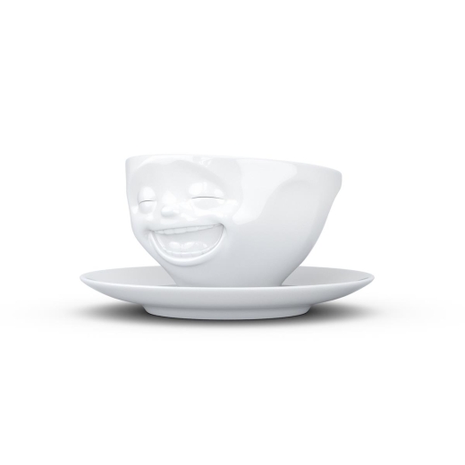 FIFTYEIGHT Kaffeetasse 200ml - Lachend weiß