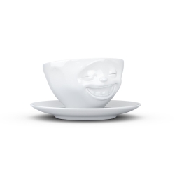 FIFTYEIGHT Kaffeetasse 200ml - Lachend weiß