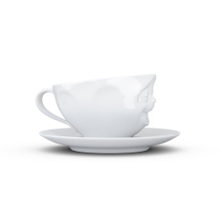 FIFTYEIGHT Kaffeetasse 200ml - Lachend weiß
