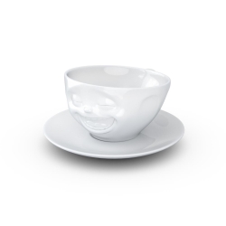 FIFTYEIGHT Kaffeetasse 200ml - Lachend weiß