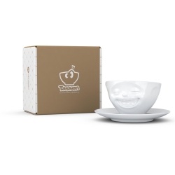 FIFTYEIGHT Kaffeetasse 200ml - Lachend weiß
