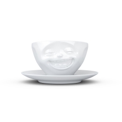 FIFTYEIGHT Kaffeetasse 200ml - Lachend weiß