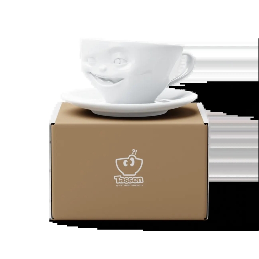 FIFTYEIGHT Kaffeetasse 200ml - Zwinkernd weiß
