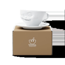 FIFTYEIGHT Kaffeetasse 200ml - Zwinkernd weiß