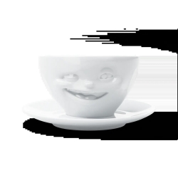 FIFTYEIGHT Kaffeetasse 200ml - Zwinkernd weiß