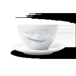 FIFTYEIGHT Kaffeetasse 200ml - Zwinkernd weiß