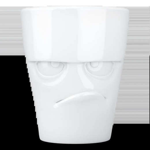 FIFTYEIGHT Henkelbecher 350ml - Grummelig weiß