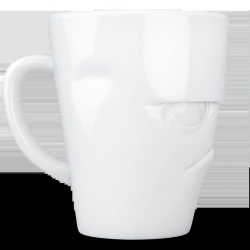FIFTYEIGHT Henkelbecher 350ml - Grummelig weiß