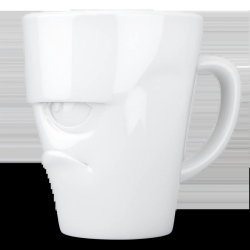 FIFTYEIGHT Henkelbecher 350ml - Grummelig weiß