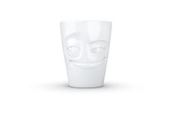 FIFTYEIGHT Henkelbecher 350ml - Verschmitzt weiß