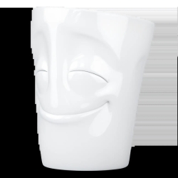 FIFTYEIGHT Henkelbecher 350ml - Vergnügt weiß