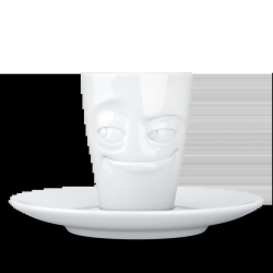 FIFTYEIGHT Espresso Mug mit Henkel 80ml - Verschmitzt weiß