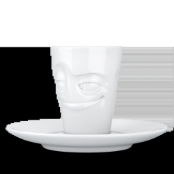 FIFTYEIGHT Espresso Mug mit Henkel 80ml - Verschmitzt weiß