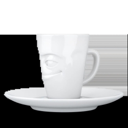 FIFTYEIGHT Espresso Mug mit Henkel 80ml - Verschmitzt weiß