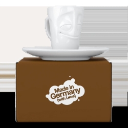 FIFTYEIGHT Espresso Mug mit Henkel 80ml - Vergnügt weiß