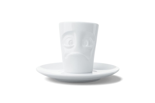 FIFTYEIGHT Espresso Mug mit Henkel 80ml - Verdutzt weiß