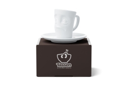 FIFTYEIGHT Espresso Mug mit Henkel 80ml - Verdutzt weiß