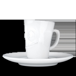 FIFTYEIGHT Espresso Mug mit Henkel 80ml - Lecker weiß