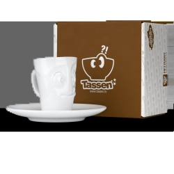 FIFTYEIGHT Espresso Mug mit Henkel 80ml - Lecker weiß