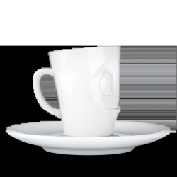 FIFTYEIGHT Espresso Mug mit Henkel 80ml - Lecker weiß