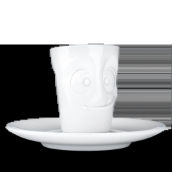 FIFTYEIGHT Espresso Mug mit Henkel 80ml - Lecker weiß