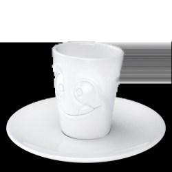 FIFTYEIGHT Espresso Mug mit Henkel 80ml - Lecker weiß