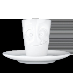 FIFTYEIGHT Espresso Mug mit Henkel 80ml - Lecker weiß
