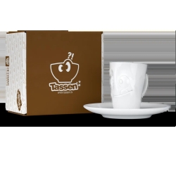 FIFTYEIGHT Espresso Mug mit Henkel 80ml - Lecker weiß