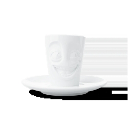 FIFTYEIGHT Espresso Mug mit Henkel 80ml - Witzig weiß