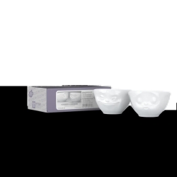 FIFTYEIGHT Schälchen-Set 100ml Grinsend & Küssend weiß