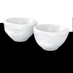 FIFTYEIGHT Schälchen-Set 100ml Grinsend & Küssend weiß